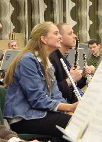 Fluitiste Anneke Vermeulen en hoboist John Adams